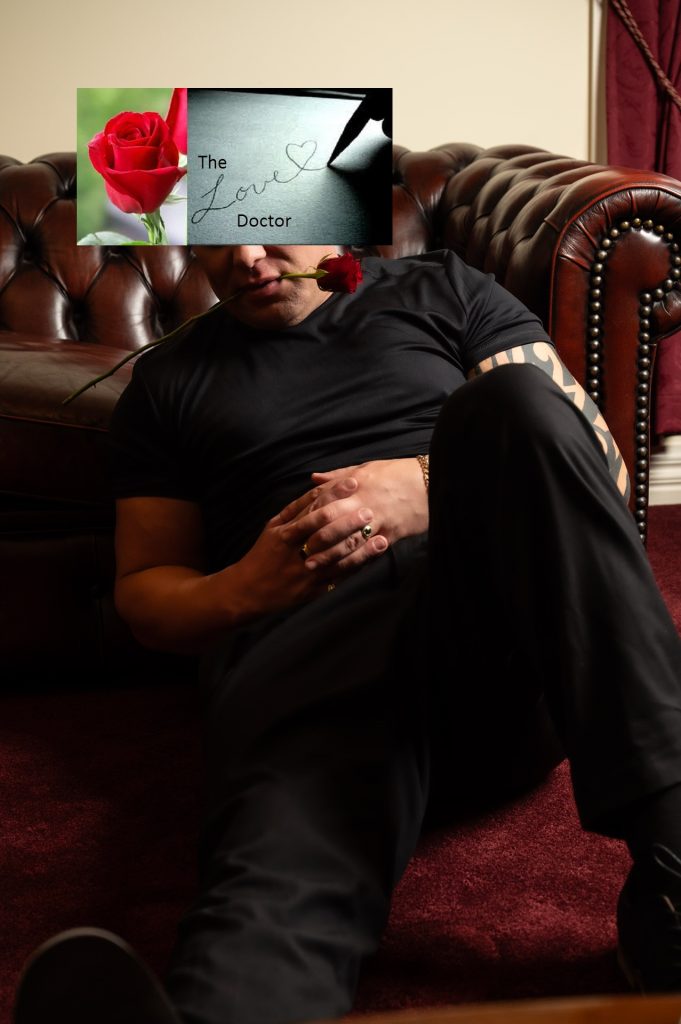 Man with rose, 